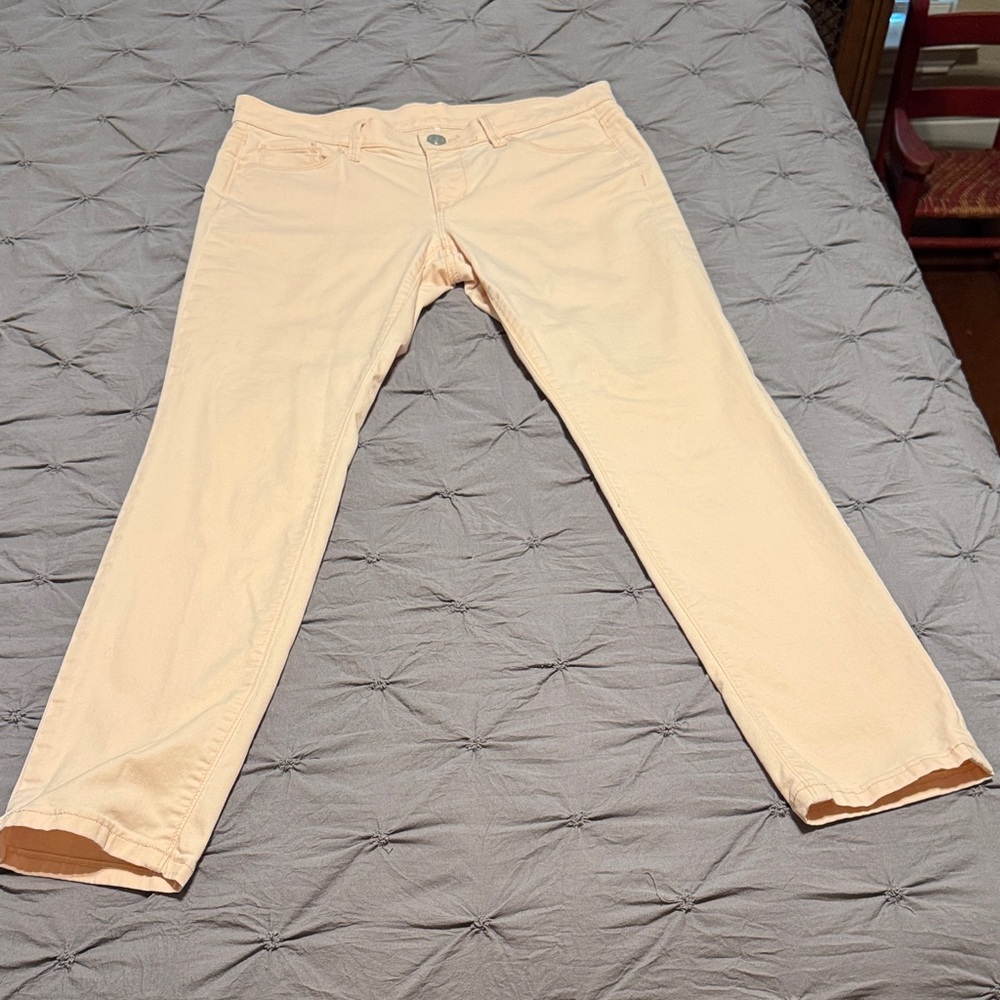 LOFT modern Skinny Blush Peach High-Rise Jeans